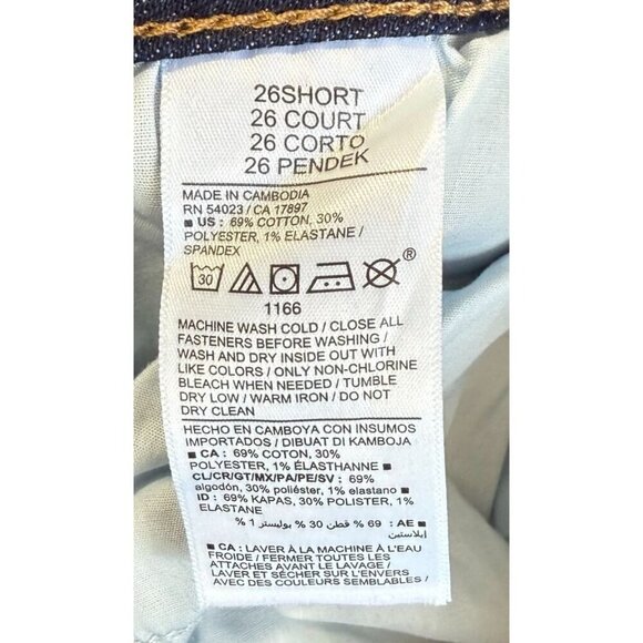 Old Navy Womens Dark Wash High Rise Straight Jeans Plus Size 26 Short NEW - Picture 12 of 12